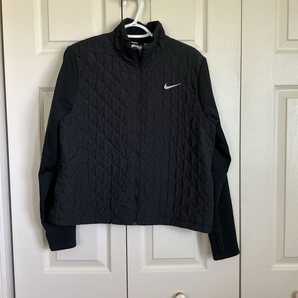Nike Aerolayer Women’s Quilted Running Jacket Black DM1532-010 Large Pockets